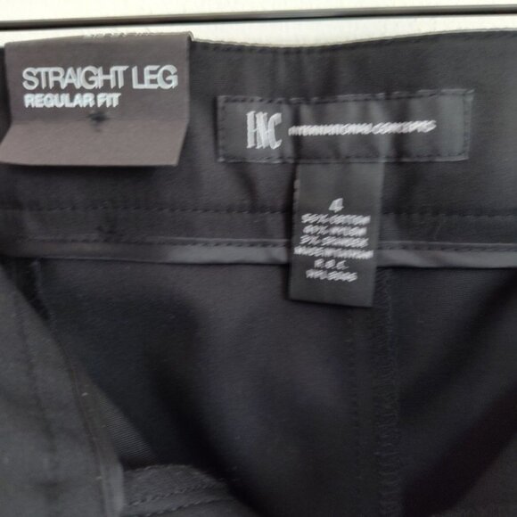 Ladies SZ 4 INC Black Wear to Work Straight Leg Pant - Picture 6 of 6
